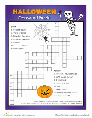 Halloween Crossword Puzzle #4