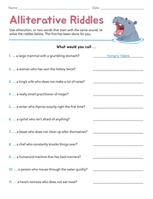 Alliterative Riddles large image
