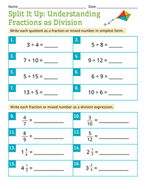 Split It Up: Understanding Fractions as Division large image