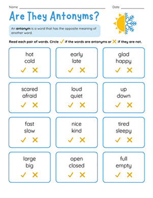 Are They Antonyms? large image