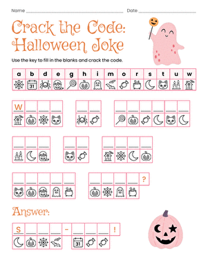 Crack the Code: Halloween Joke large image
