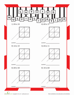 Lattice Multiplication for Kids