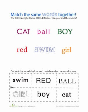 Matching Uppercase and Lowercase Letters