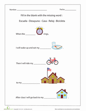 Spanish School Words