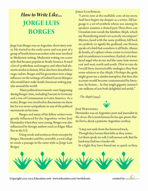 Write like Jorge Luis Borges