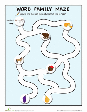 Picture Mazes: "-ear"