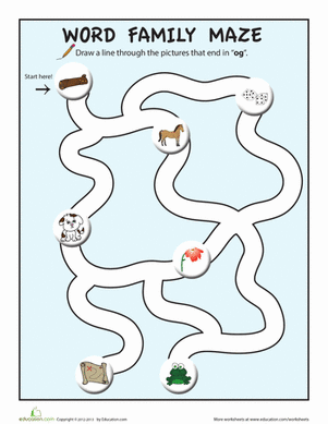 Word Picture Maze: "-og"