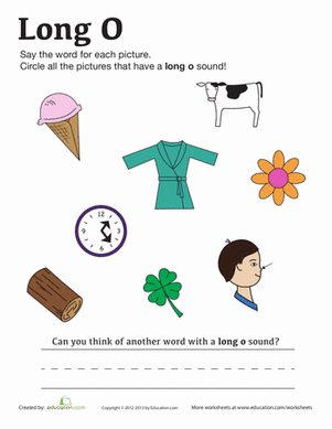 Long "O" Vowel Sound