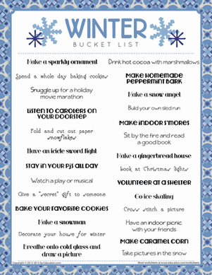 Winter Bucket List