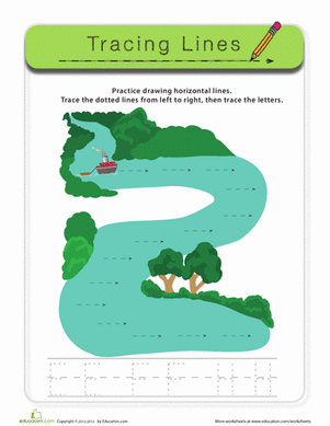 Tracing Horizontal Lines