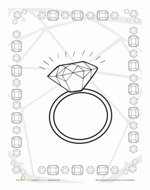 Diamond Coloring Page
