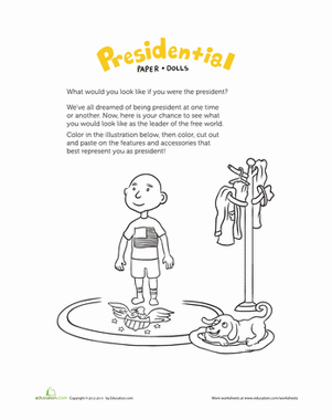 Presidential Paper Doll: Boy