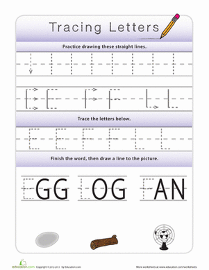 Tracing Letters E, F, L