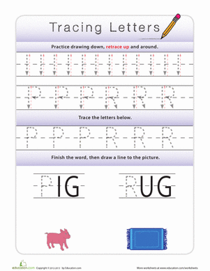 Tracing Letters P, R