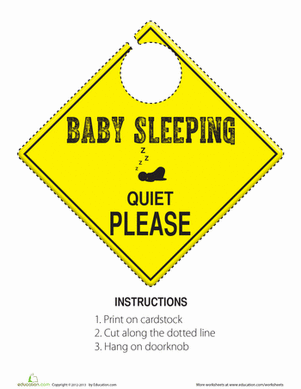 Baby Sleeping Sign
