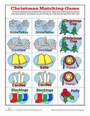 Christmas Matching Game
