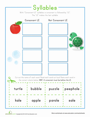 Consonant "le" Syllables