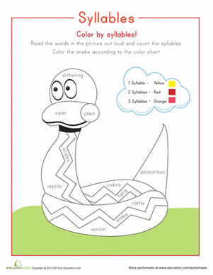 Color by Syllables
