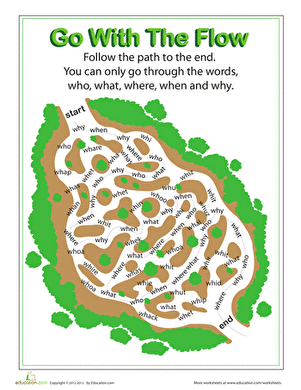 Wh Words Maze