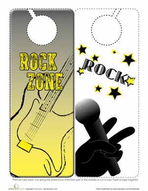 Rock Music Door Hanger