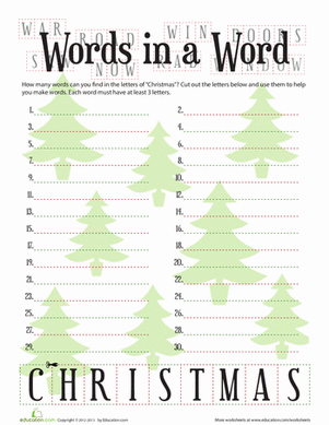 Words in Christmas