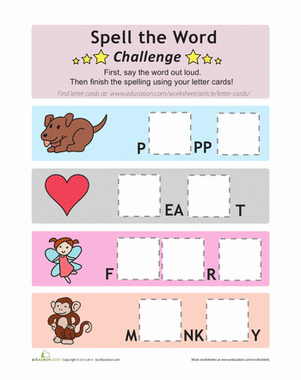 Challenge Spelling Words