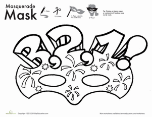 New Year Countdown Mask Coloring