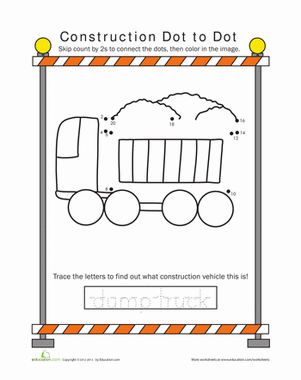 Dump Truck Dot-to-Dot