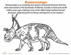 Xenoceratops着色页面