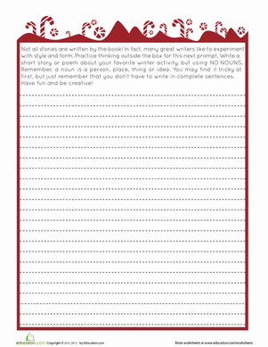 Winter Writing: No Nouns