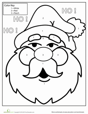 Color by Number: Santa