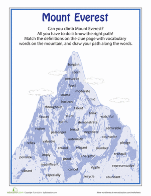 Mount Everest Vocabulary