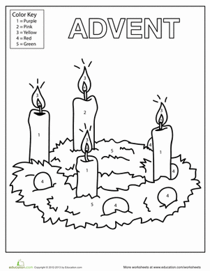 Advent Candles Coloring Page