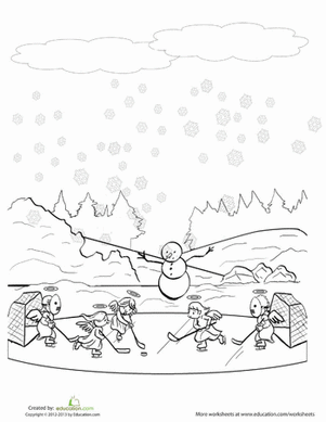Angel Hockey Coloring Page