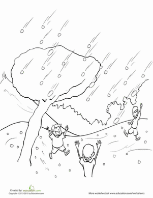 Raining Gumballs Coloring Page