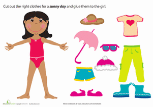 Summer Paper Doll Girl