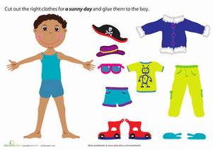 Summer Paper Doll Boy