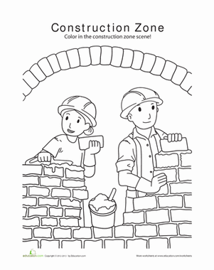 Construction Coloring Page