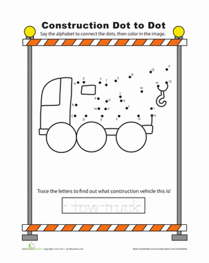 Tow Truck Dot-to-Dot