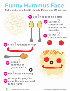 Hummus Face Snack