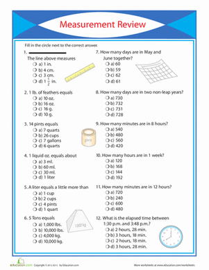 Units of Measurement Practice Test