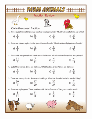 Fraction Fundamentals: Farm Animals