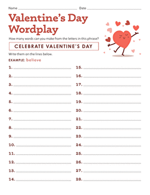 Valentine's Day Wordplay