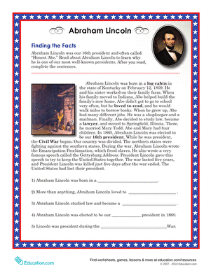 Abraham Lincoln Facts