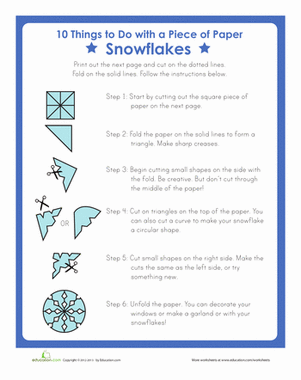 Cut Out Snowflakes