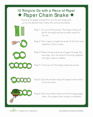 Paper Chain Snake