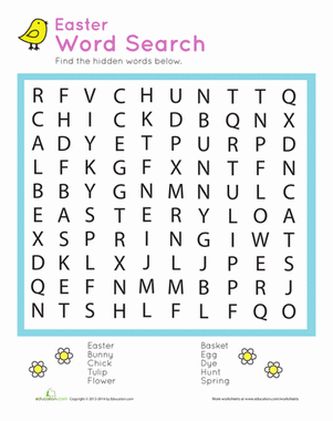 Easter Word Search Puzzle
