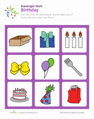 Birthday Scavenger Hunt