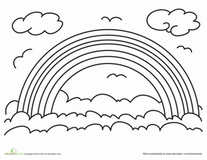 Rainbow Coloring Page
