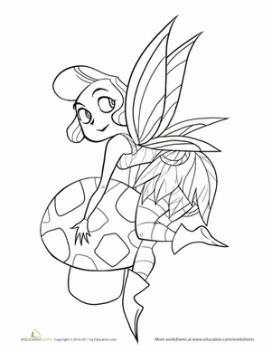 Fairy Coloring Page